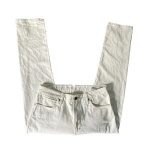 Berto Modern Slim Fit 5-Pocket Blue Selvedge Denim Jeans Italy White Size 36X30